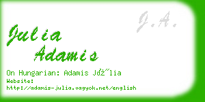 julia adamis business card